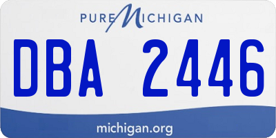 MI license plate DBA2446