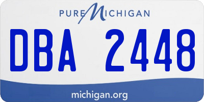 MI license plate DBA2448