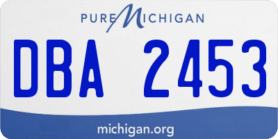 MI license plate DBA2453
