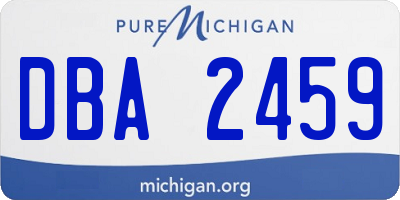 MI license plate DBA2459
