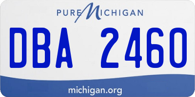 MI license plate DBA2460