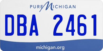 MI license plate DBA2461