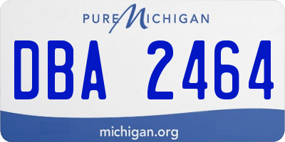 MI license plate DBA2464