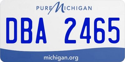 MI license plate DBA2465