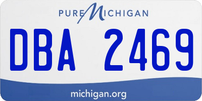 MI license plate DBA2469