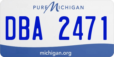 MI license plate DBA2471