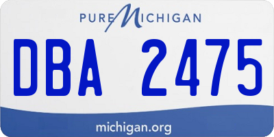 MI license plate DBA2475