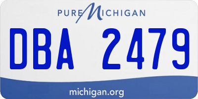 MI license plate DBA2479