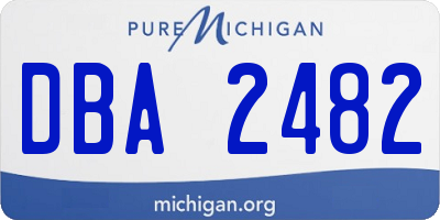 MI license plate DBA2482