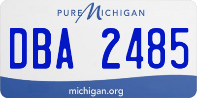 MI license plate DBA2485
