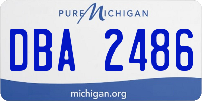 MI license plate DBA2486