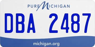MI license plate DBA2487