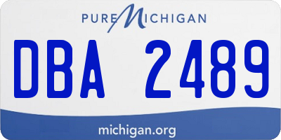 MI license plate DBA2489