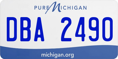 MI license plate DBA2490