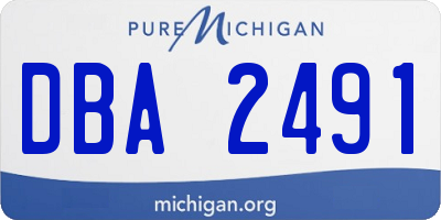 MI license plate DBA2491