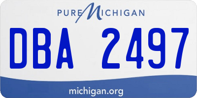 MI license plate DBA2497