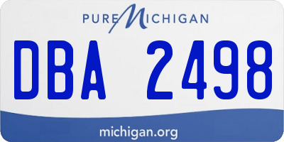 MI license plate DBA2498