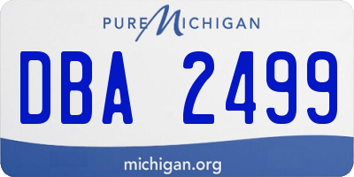 MI license plate DBA2499