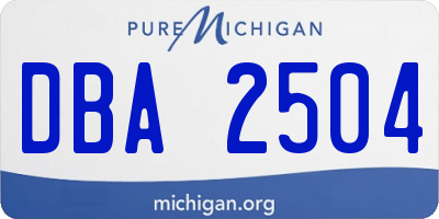 MI license plate DBA2504