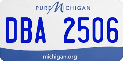 MI license plate DBA2506