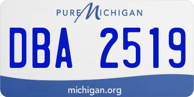 MI license plate DBA2519