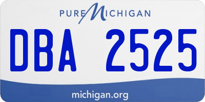 MI license plate DBA2525