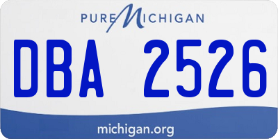 MI license plate DBA2526
