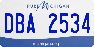 MI license plate DBA2534