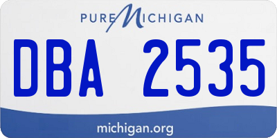 MI license plate DBA2535