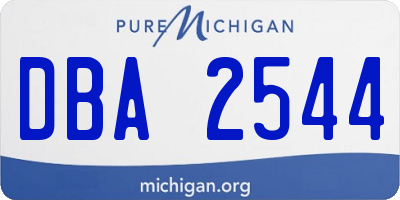 MI license plate DBA2544