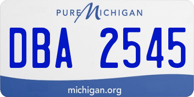 MI license plate DBA2545