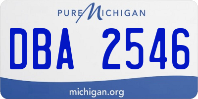 MI license plate DBA2546