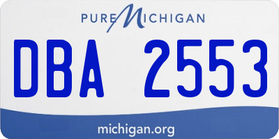 MI license plate DBA2553