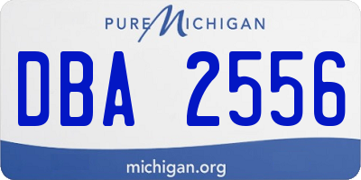 MI license plate DBA2556