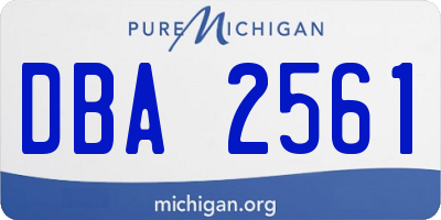 MI license plate DBA2561
