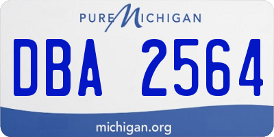 MI license plate DBA2564