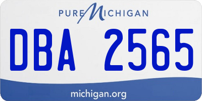 MI license plate DBA2565