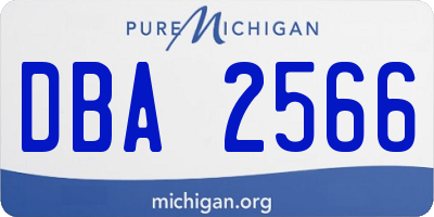 MI license plate DBA2566