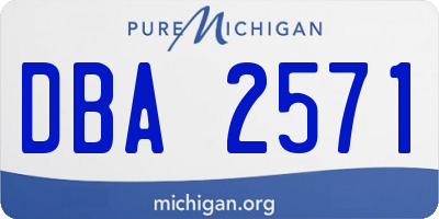 MI license plate DBA2571