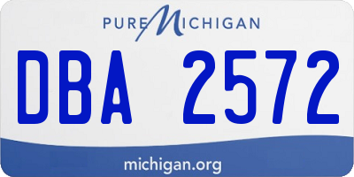 MI license plate DBA2572