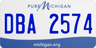 MI license plate DBA2574