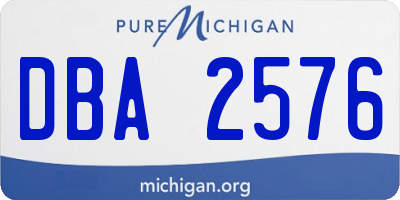 MI license plate DBA2576