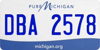 MI license plate DBA2578