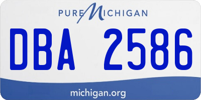 MI license plate DBA2586