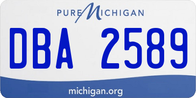 MI license plate DBA2589