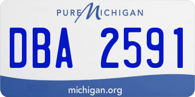 MI license plate DBA2591