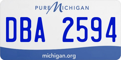 MI license plate DBA2594