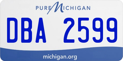 MI license plate DBA2599