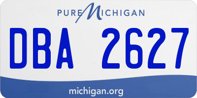 MI license plate DBA2627