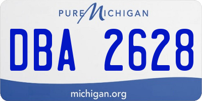 MI license plate DBA2628